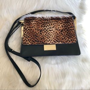 Vince Camuto Leopard Abril leather crossbody bag